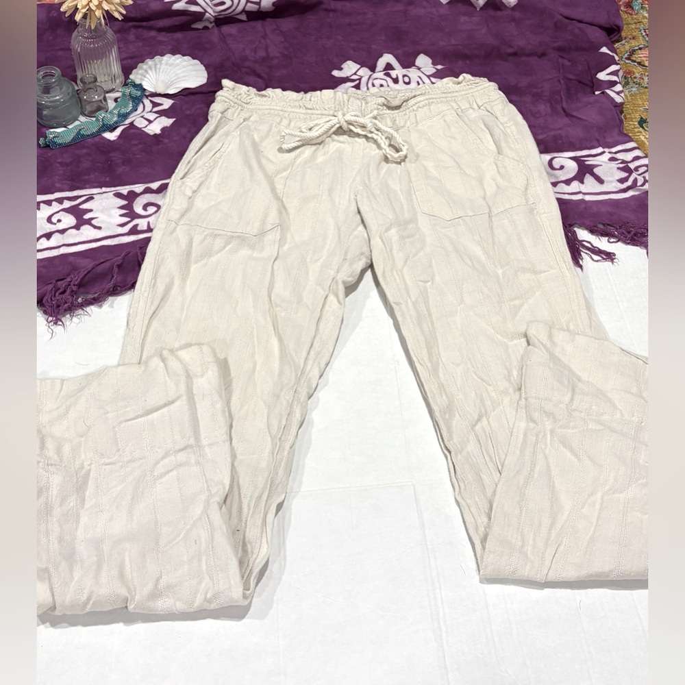 Roxy Long Sand Colored Beachy Pants Woman’s Size XS